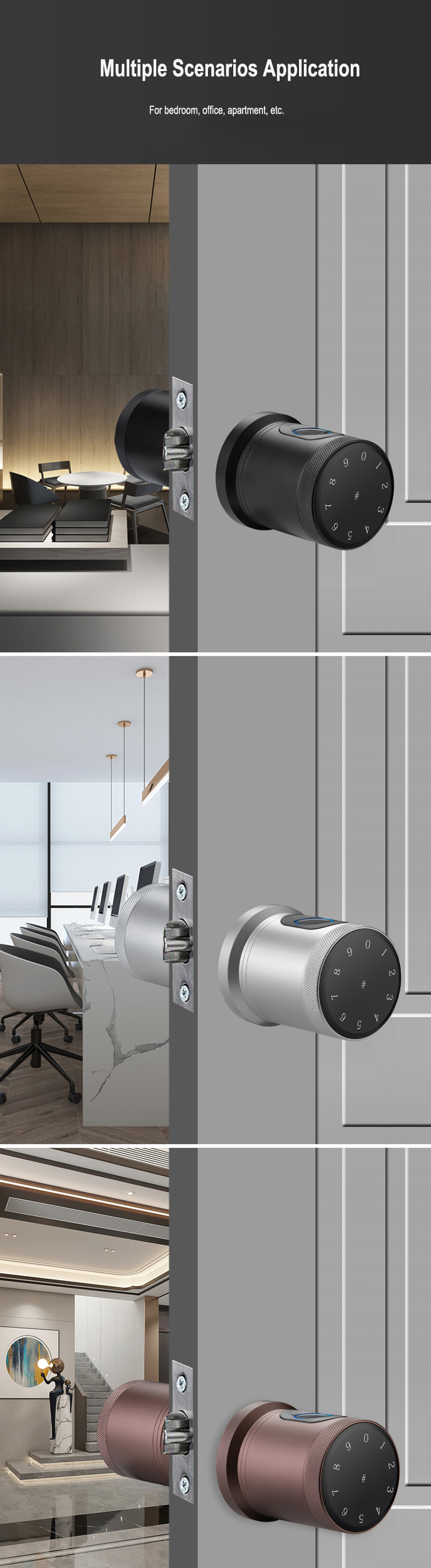 porte d'entr&eacute;e &agrave; serrure intelligente